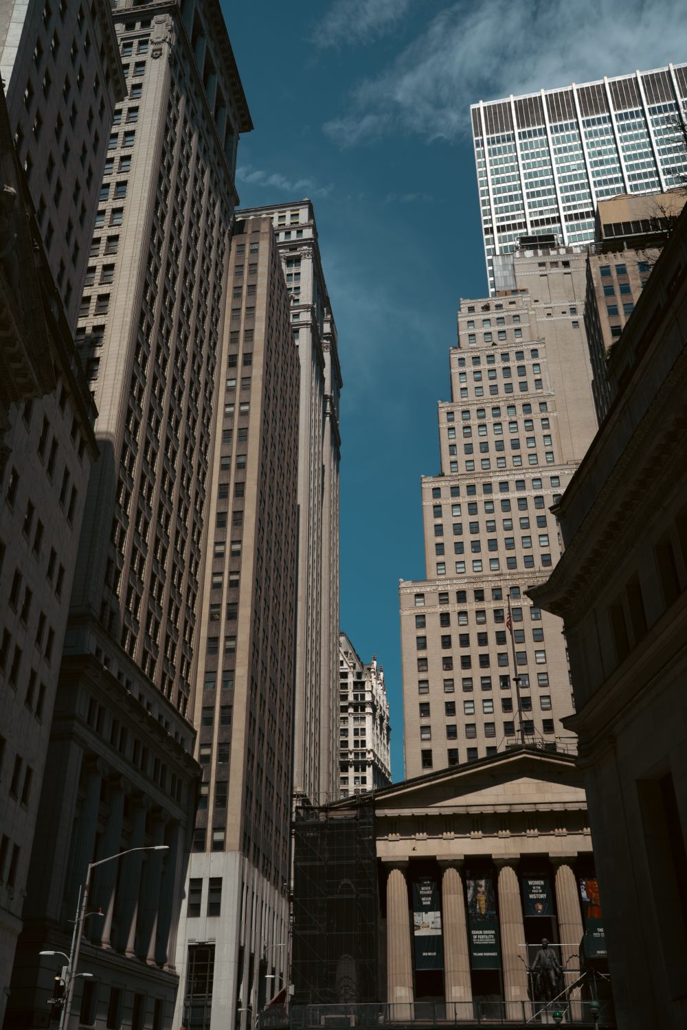 Financial district architecture, illustrative investment photography