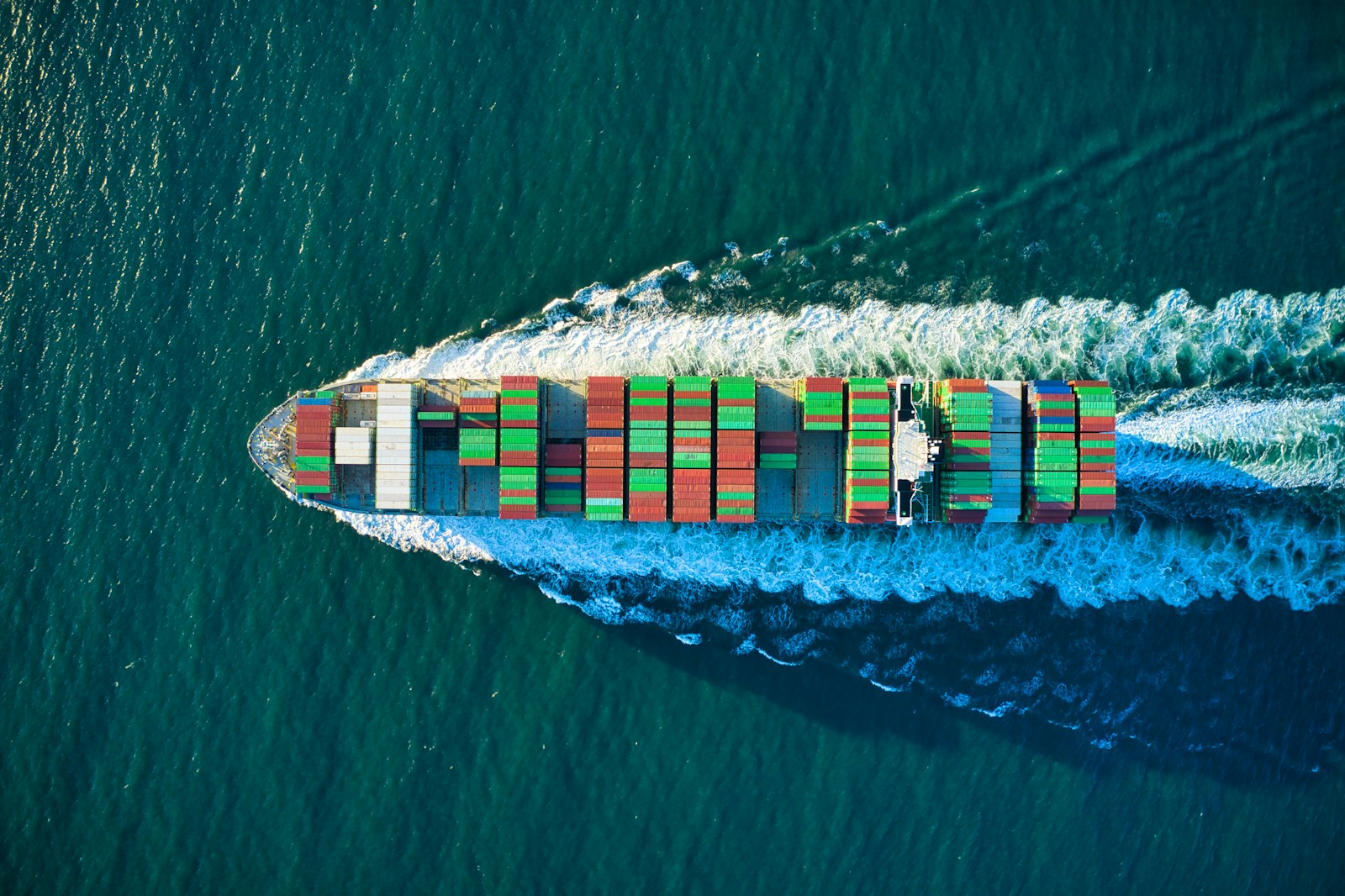 Cargo vessel at sea, illustrative maritime industry photography